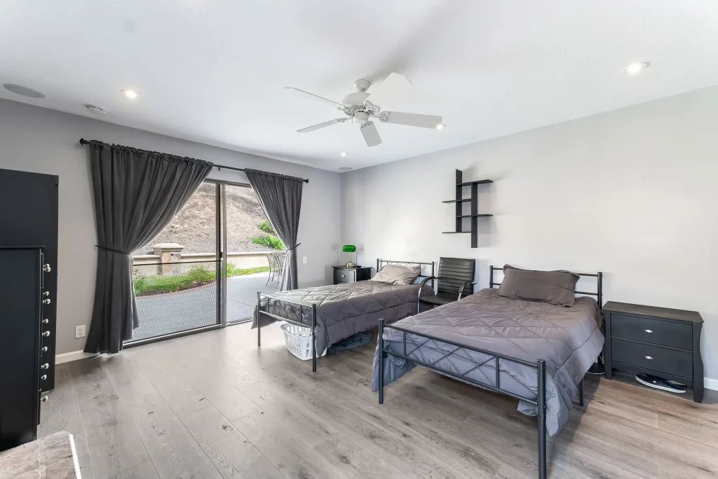 Interior of BrightPath Sober Living home 1 in Fresno, CA showing a fully furnished living room in a substance-free environment